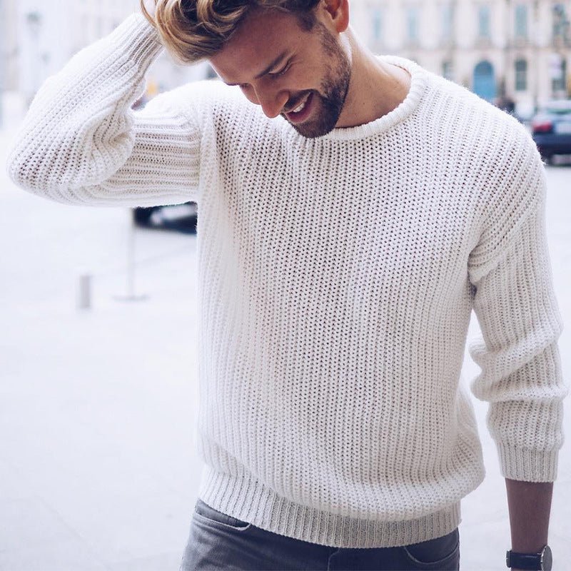 Casual Männer Pullover Einfarbig - NDY