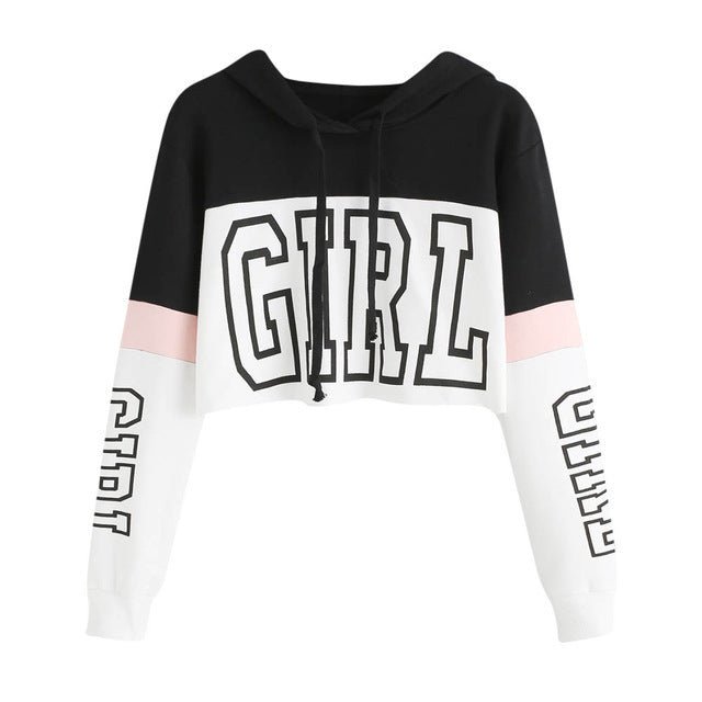 Crop Top Hoodie Sweatshirt Damen - NDY