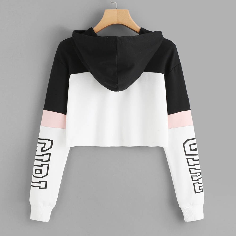 Crop Top Hoodie Sweatshirt Damen - NDY