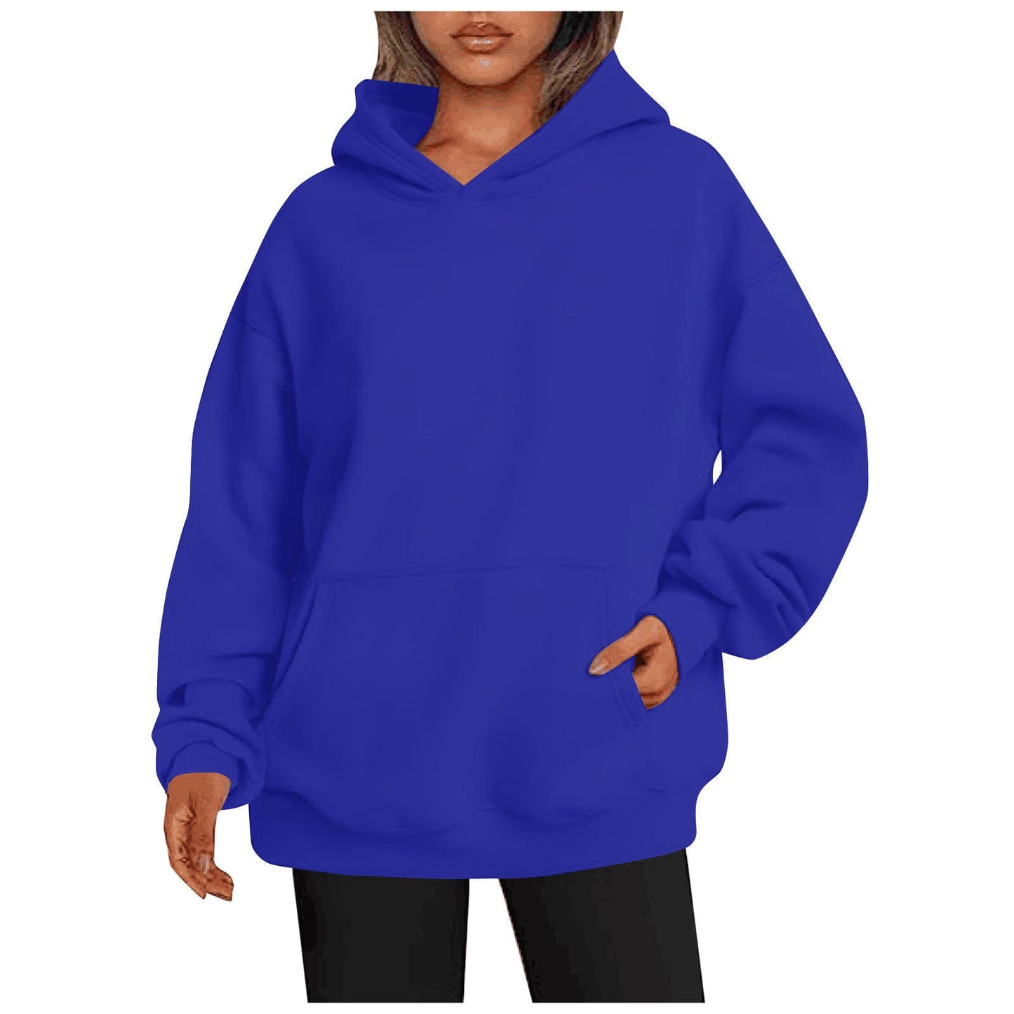 Damen - Kapuzenpullover mit Taschen, übergroßer Kapuzenpullover - NDY