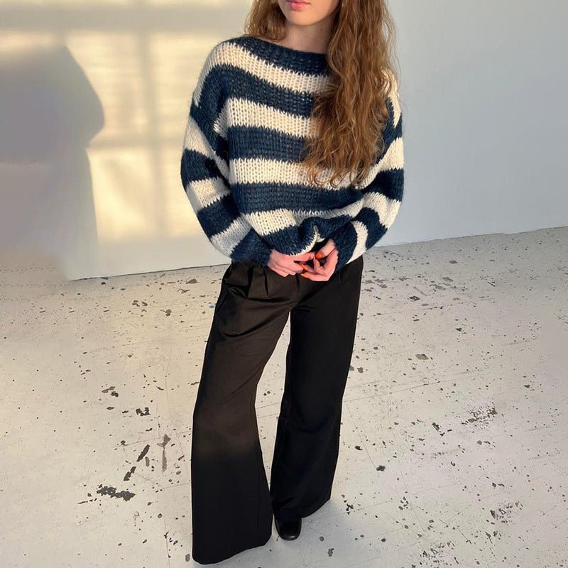Damen Mode Langarm - Strick Pullover - NDY