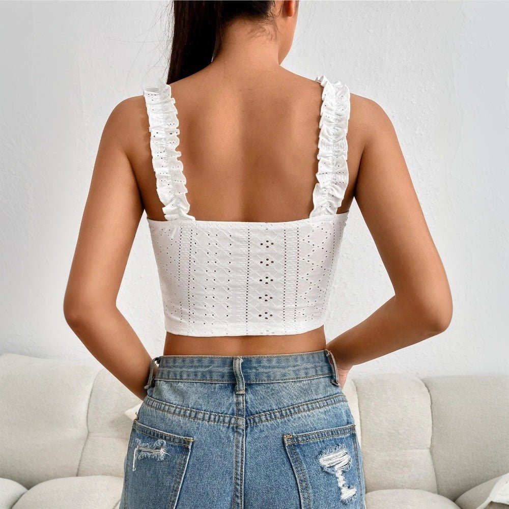 Elegantes Damen Spitzen Top Sommer Camisole Shirt - NDY