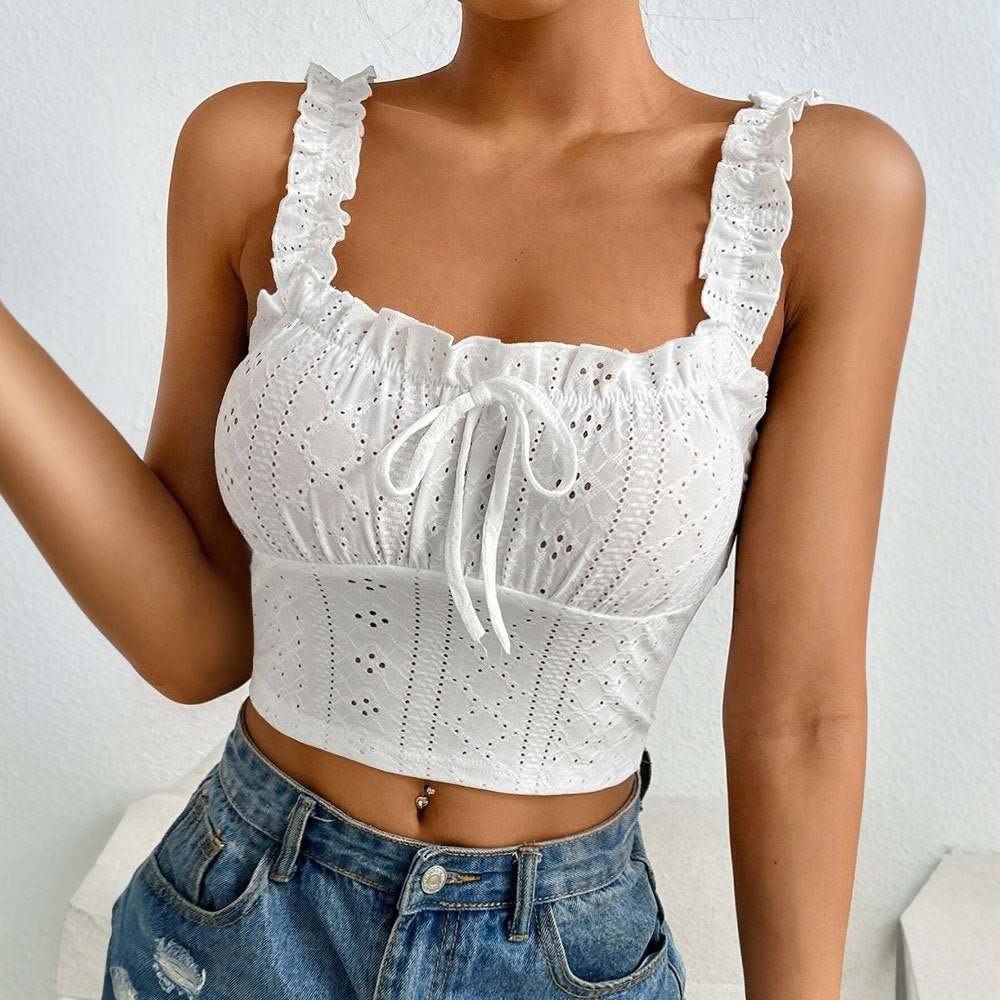 Elegantes Damen Spitzen Top Sommer Camisole Shirt - NDY