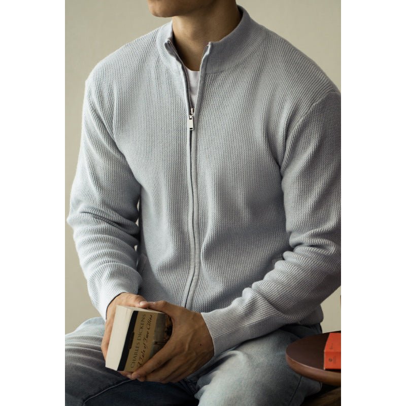 Herren Pullover mit Reißverschluss und Stehkragen - NDY