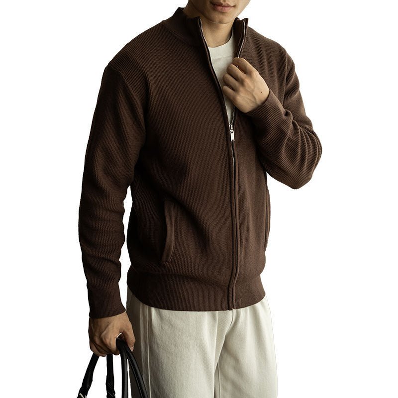 Herren Pullover mit Reißverschluss und Stehkragen - NDY