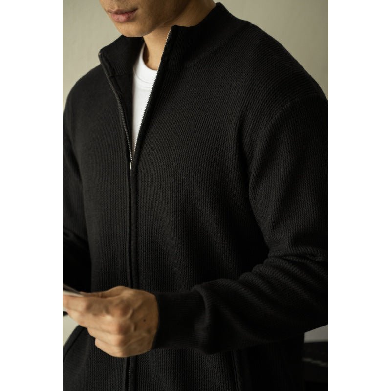Herren Pullover mit Reißverschluss und Stehkragen - NDY