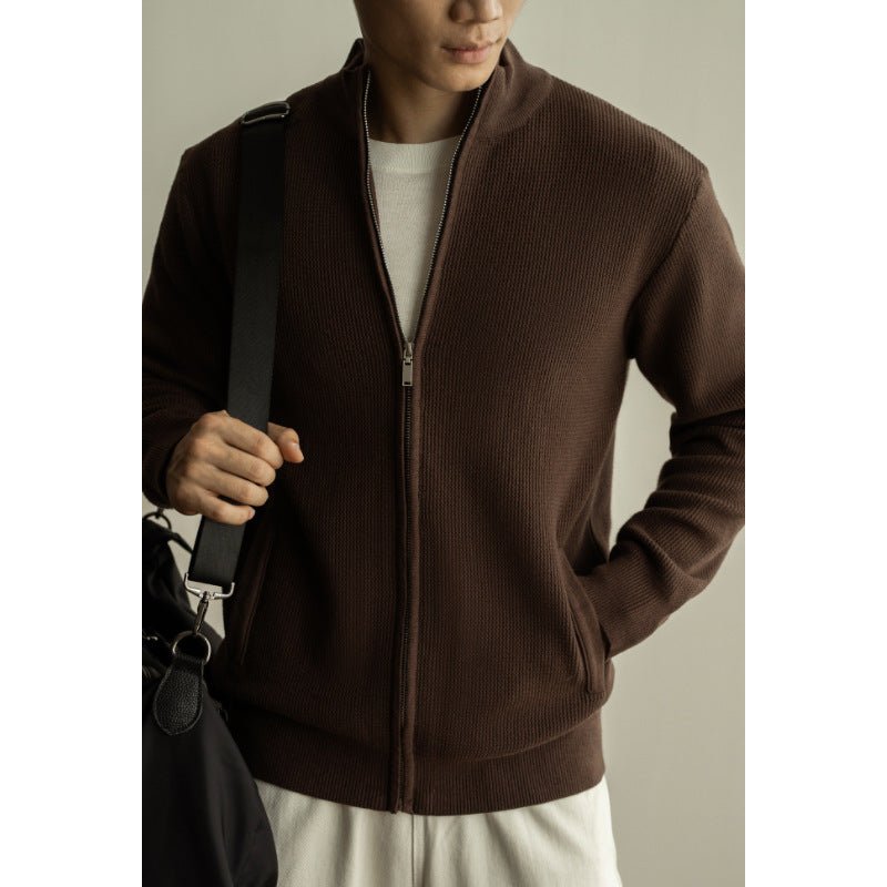 Herren Pullover mit Reißverschluss und Stehkragen - NDY
