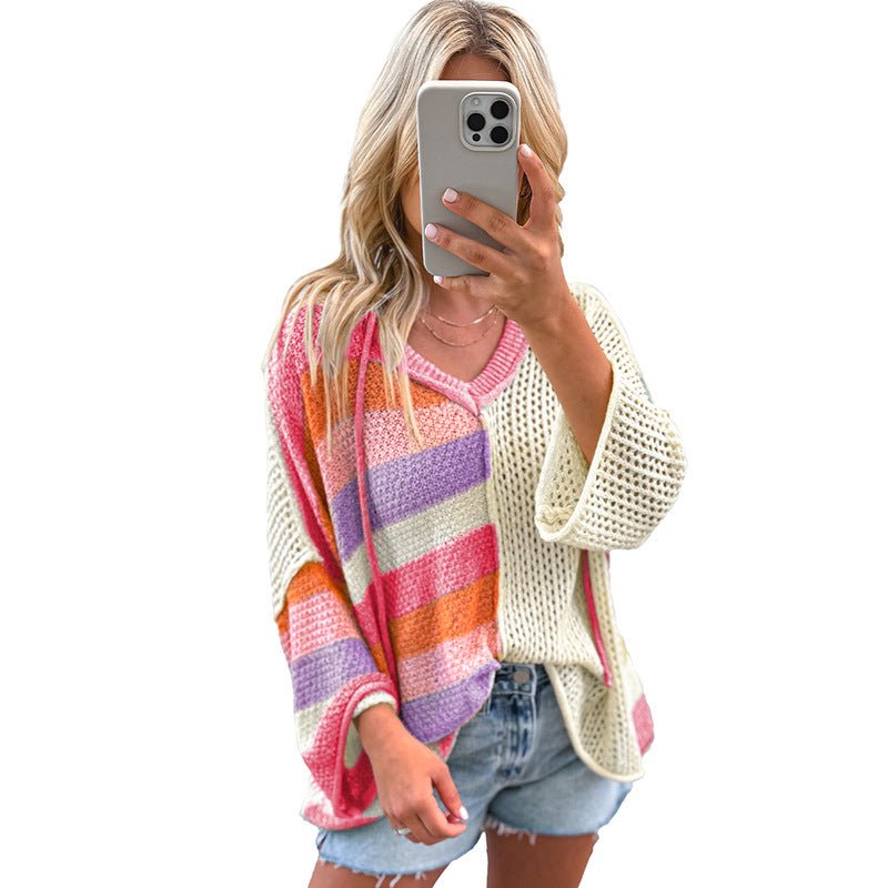 Casual Sommer Pullover mit V - Ausschnitt - NDY