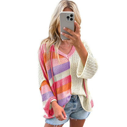 Casual Sommer Pullover mit V - Ausschnitt - NDY