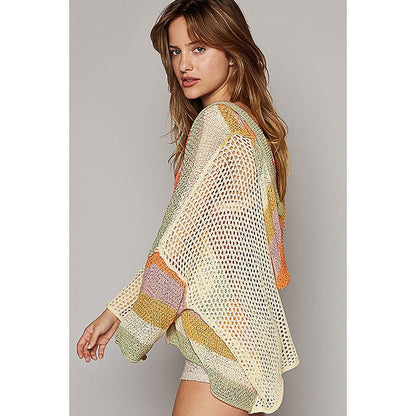 Casual Sommer Pullover mit V - Ausschnitt - NDY