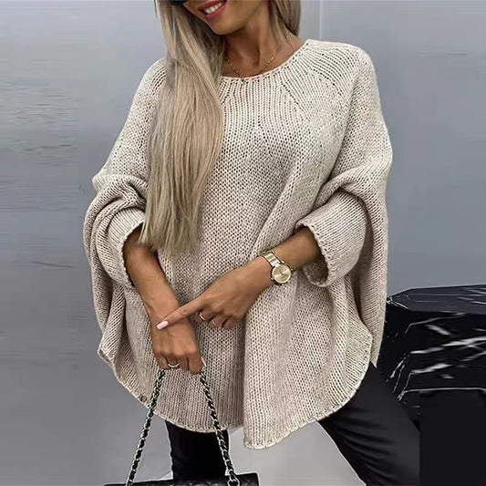 Damen Cape Poncho Modischer Gestrickter Schal Pullover - NDY
