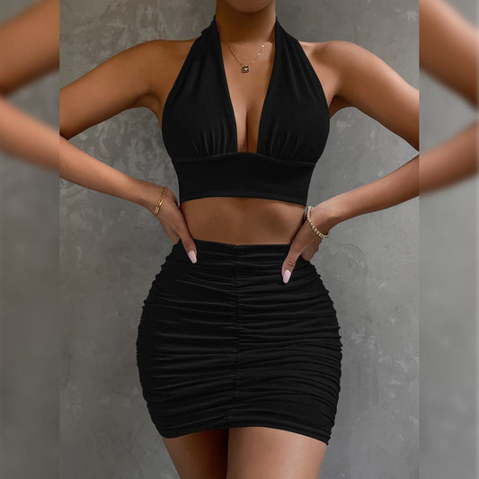Damen Hip Rock Zweiteiliges Set Sommer Kleid - NDY