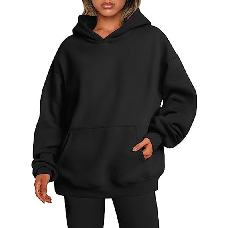 Damen - Kapuzenpullover mit Taschen, übergroßer Kapuzenpullover - NDY