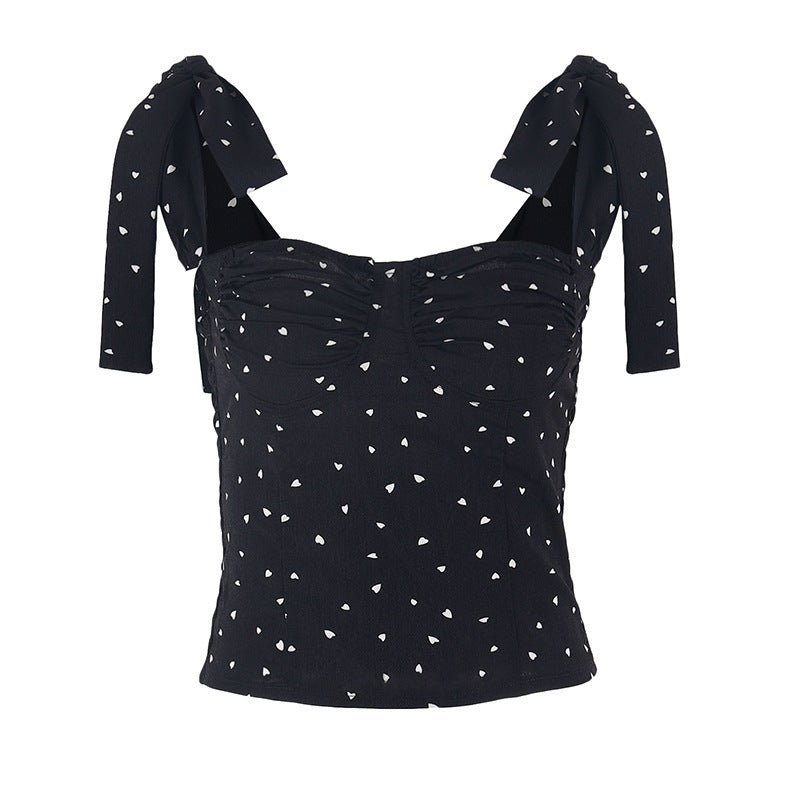 Dot Strap Top Damen Mode Oberteil - NDY