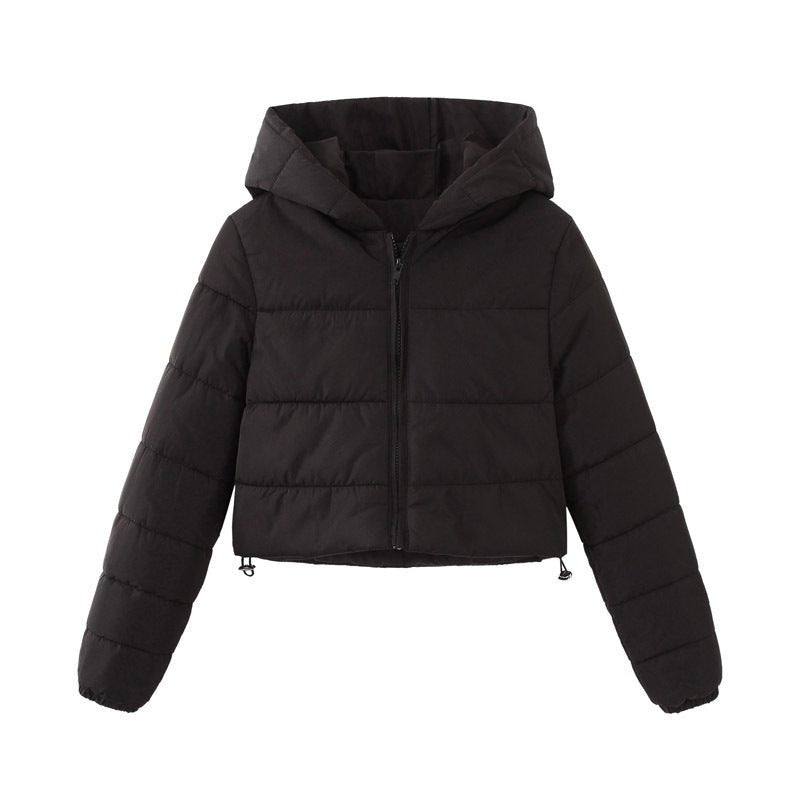 Kurze Mode Reißverschluss Winter Kapuzenjacke Damen - NDY