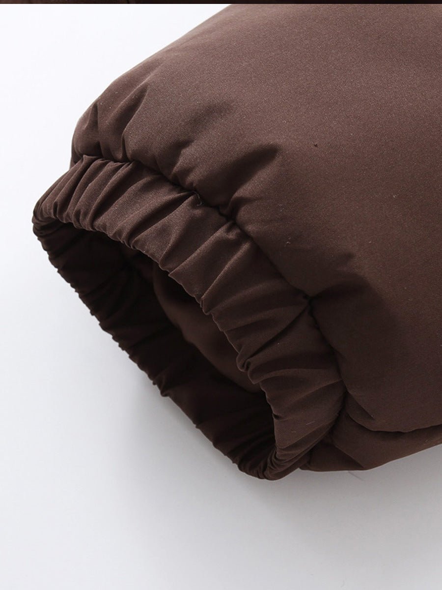 Kurze Mode Reißverschluss Winter Kapuzenjacke Damen - NDY