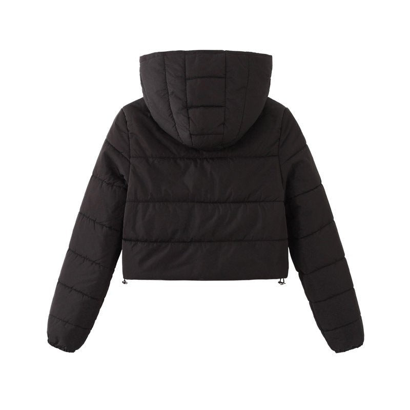 Kurze Mode Reißverschluss Winter Kapuzenjacke Damen - NDY
