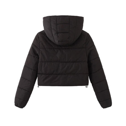 Kurze Mode Reißverschluss Winter Kapuzenjacke Damen - NDY