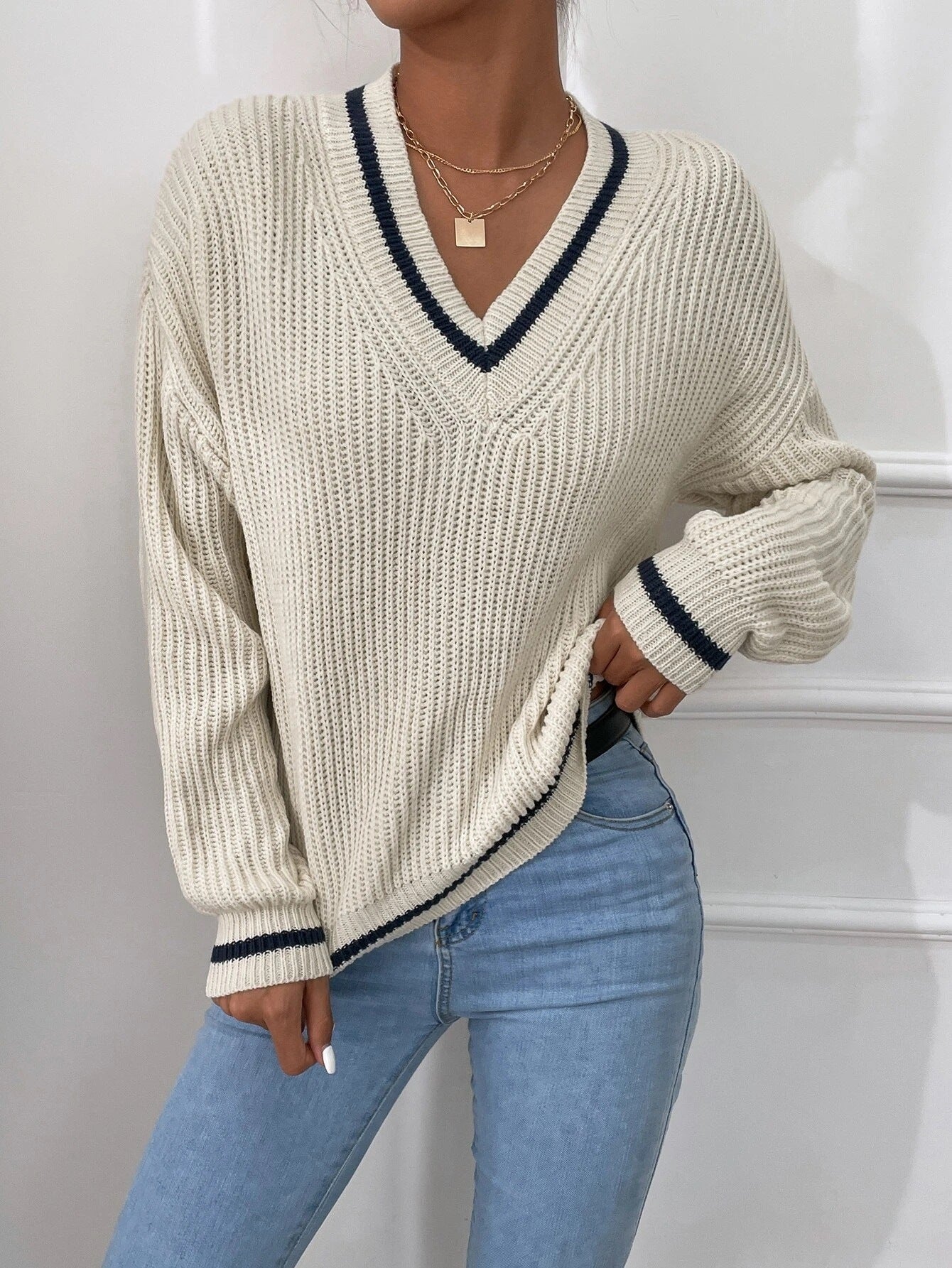 Lässiger, langärmliger Damenpullover - NDY