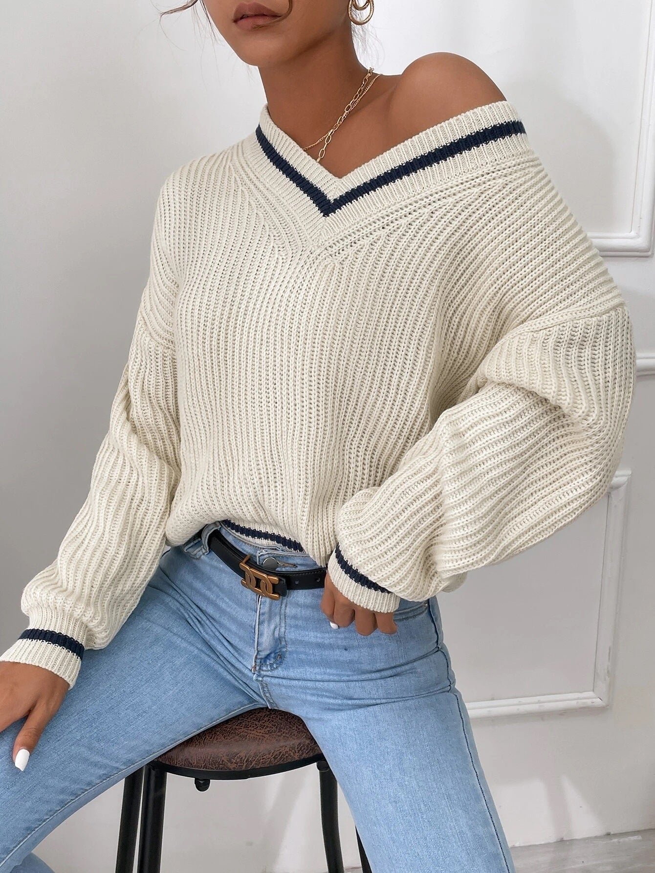 Lässiger, langärmliger Damenpullover - NDY