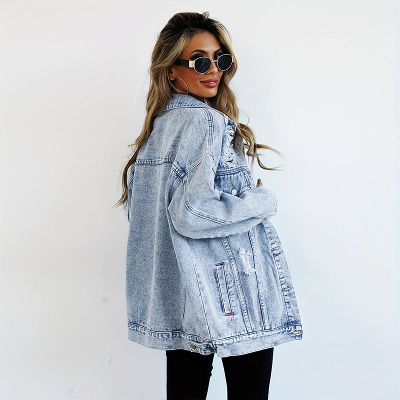 Mode Jeans Jacke Boyfriend Stil Damen Fashion - NDY
