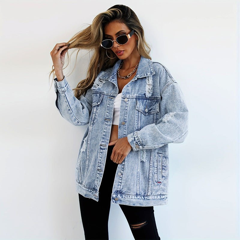 Mode Jeans Jacke Boyfriend Stil Damen Fashion - NDY
