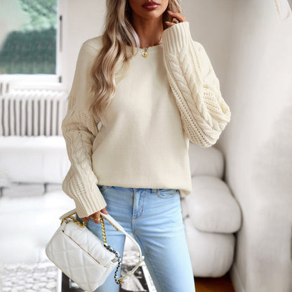 Modischer Damen - Pullover mit Rundhals Ausschnitt - NDY