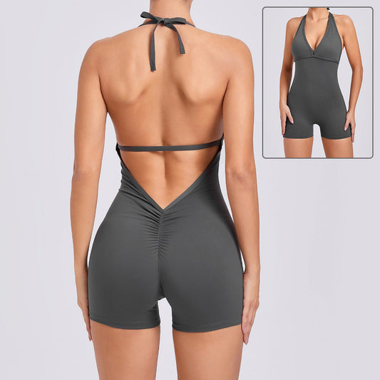 Neckholder - Jumpsuit Damen Fitness Einteiler - NDY