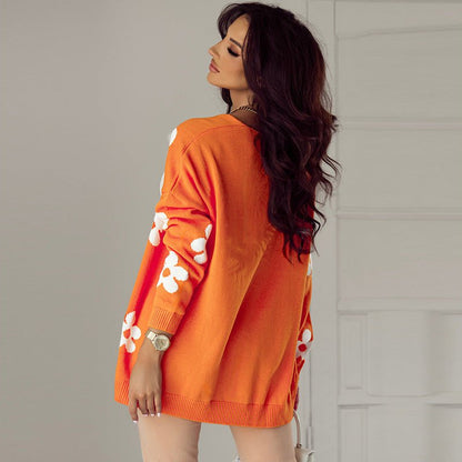 Strickjacke im Blumenlook für Frauen - NDY
