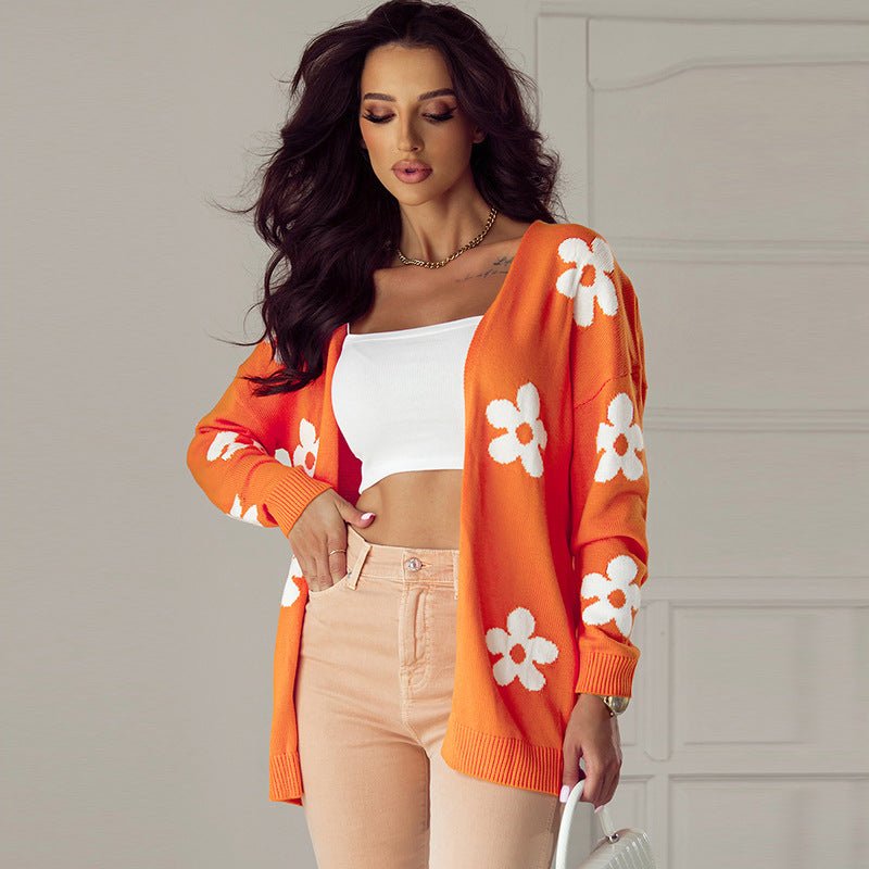 Strickjacke im Blumenlook für Frauen - NDY
