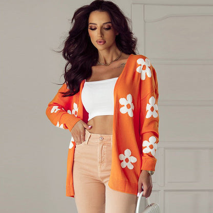 Strickjacke im Blumenlook für Frauen - NDY