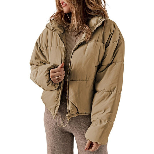 Winter Mantel einfarbig Stand - up Kragen Baumwolle Frauen - NDY